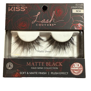Kiss Lash Couture Faux Mink Collection Matte Sheer Black Eyelashes 83145 KMAT04L